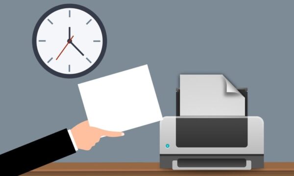 Free printer document machine illustration