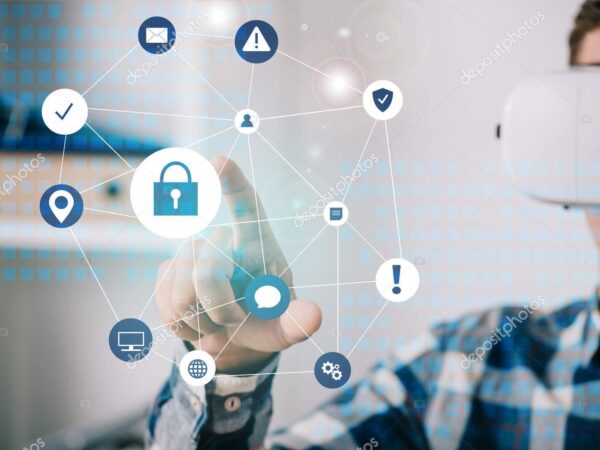 photo of a man virtual reality headset pointing