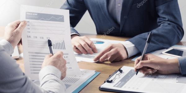 Financial services professional team