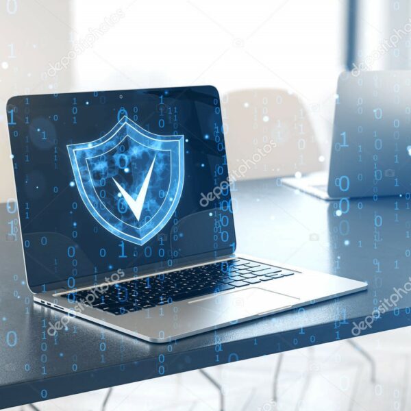 laptop showing shield icon checkmark